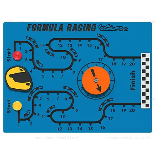 Panneau de jeu extérieur pour enfant F1 Racing